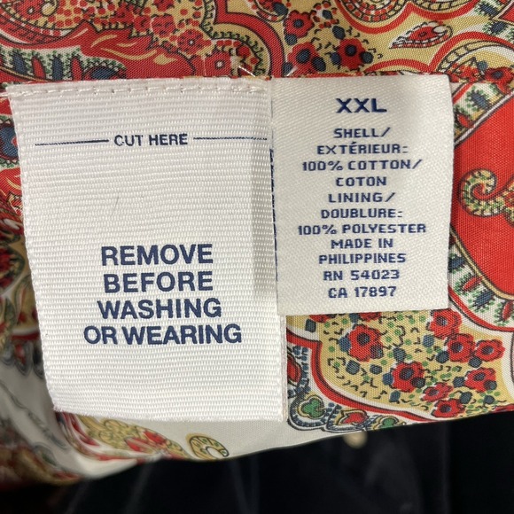 Vintage Old Navy Womens XXL Blazer Black Velvet Red Paisley Lining Academia Y2K - Picture 11 of 15